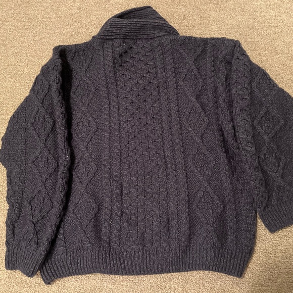 V Neck 1 Button Aran Sweater BNWOT - Picture 4 of 5